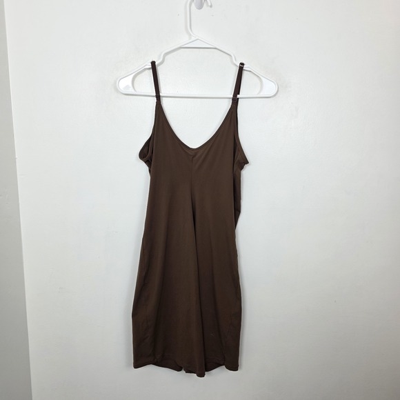 Skims Brown Fits Everybody Stretchy Sleeveless Fitted Mini Slip Dress Size XL - Picture 4 of 5